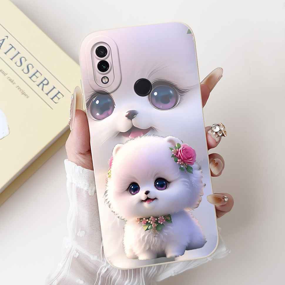 For Xiaomi Redmi Note 7 6.3" Casing Cute Cartoon Shockproof Back Cover For Redmi Note 7 note7 Flower Soft Silicone Phone Cases
