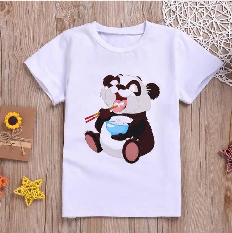2024 New Tshirt Kids Boys and Girls Prints Design Tshirts Pandas Bamboo Polar Bears Dance Kawaii Harajuku Cute T-shirts