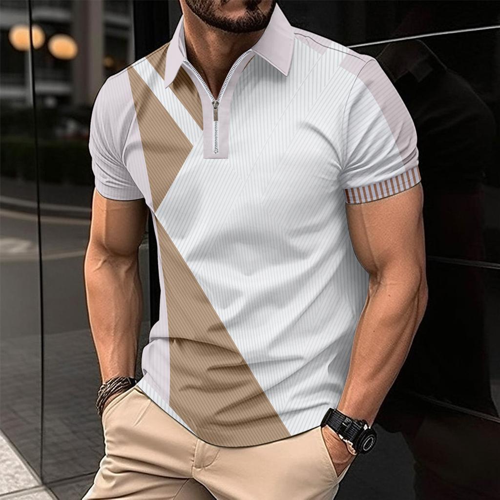 Men's T-shirt Polo Shirt New Summer Polo Shirt Men's Short-sleeved Top Casual Polo Shirt