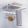 Toilet Space Aluminum Towel Rack, No Punching Bathroom Rack Wall Hanging Towel Rack Bathroom Pendant Five-piece Set