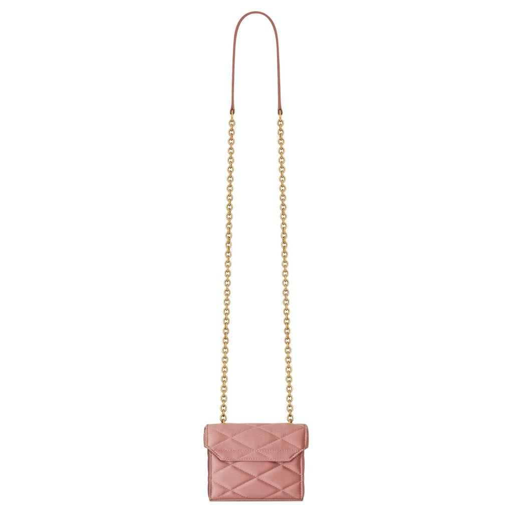 SAINT LAURENT YSL June Viscose Box Shaped Bag, Crossbody Bag, Shoulder Bag Extra Mini Women's Candy 766793-FAC13-5718