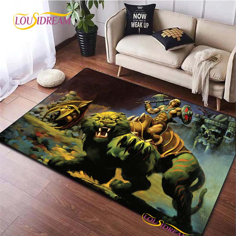 He-man masters Cartoon Carpet for Living Room Bedroom Rug Kitchen Kids Door Unslip Floor Mat Birthday gift photography props Rug