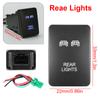 12V 33X22MM Blue LED Light Illuminated Switch On/Off LED Light Retrofit Switch For Toyota Landcruiser Yaris RAV4