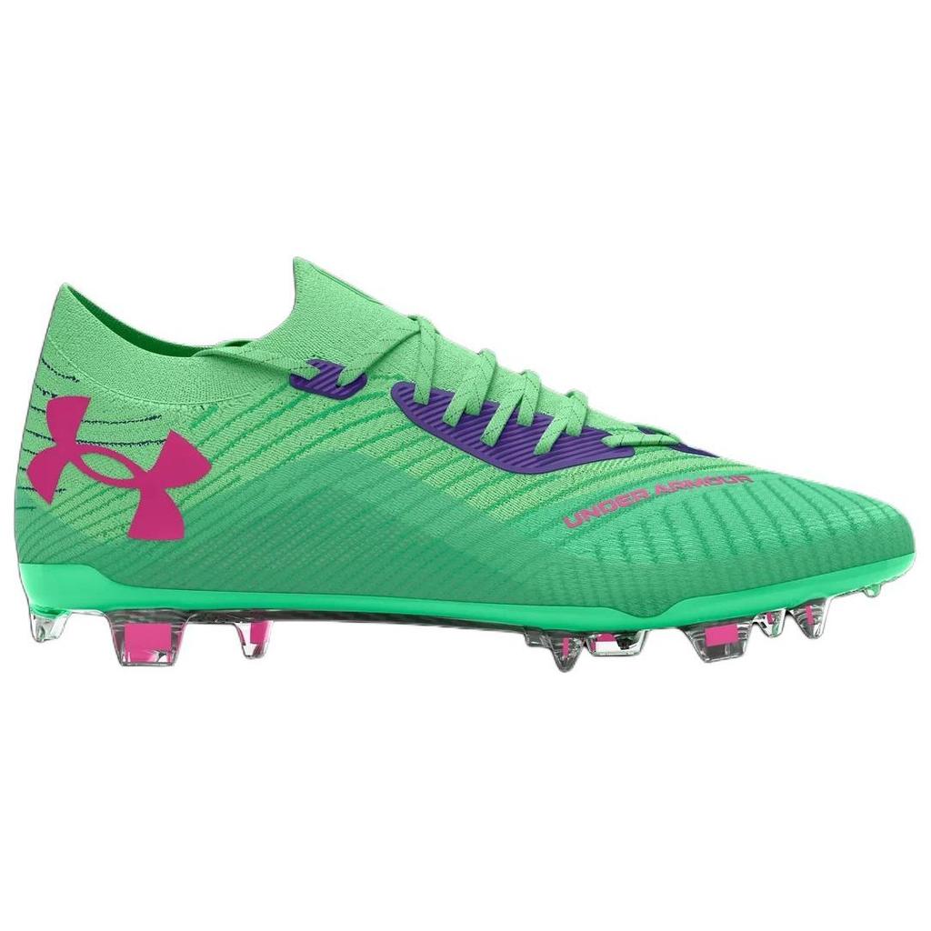 Under Armour UA Shadow Искусственный газон Амортизирующие Прочные Футбольные бутсы Мужские Футбольные бутсы Зеленый Розовый 3027239-300