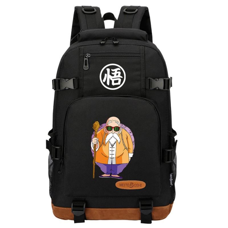 Dragon Ball Print Oxford Backpack School College Travel Lightweight Dual-Strap Laptop Bag Unisex 20L Capacity