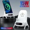 Беспроводное магнитное зарядное устройство для телефона 15 Вт Быстрая зарядка Магнитный держатель для телефона Просмотр ТВ-драмы