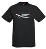Футболка с самолетом (черный) AIR2552FEG36-BLK1 - Персонализировано с вашим N#