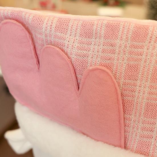 Рождественский чехол на стул Санта-Клауса, снеговика, оленя, чехол на спинку стула, розовый чехол с блестками для столовой, кухни, отеля, декор для вечеринки