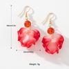 Pinkdudu Модные Простые Серьги-кисточки с красными цветами Сладкие Акриловые Сплавные Висячие Серьги для Женщин Ювелирные Подарки PD725