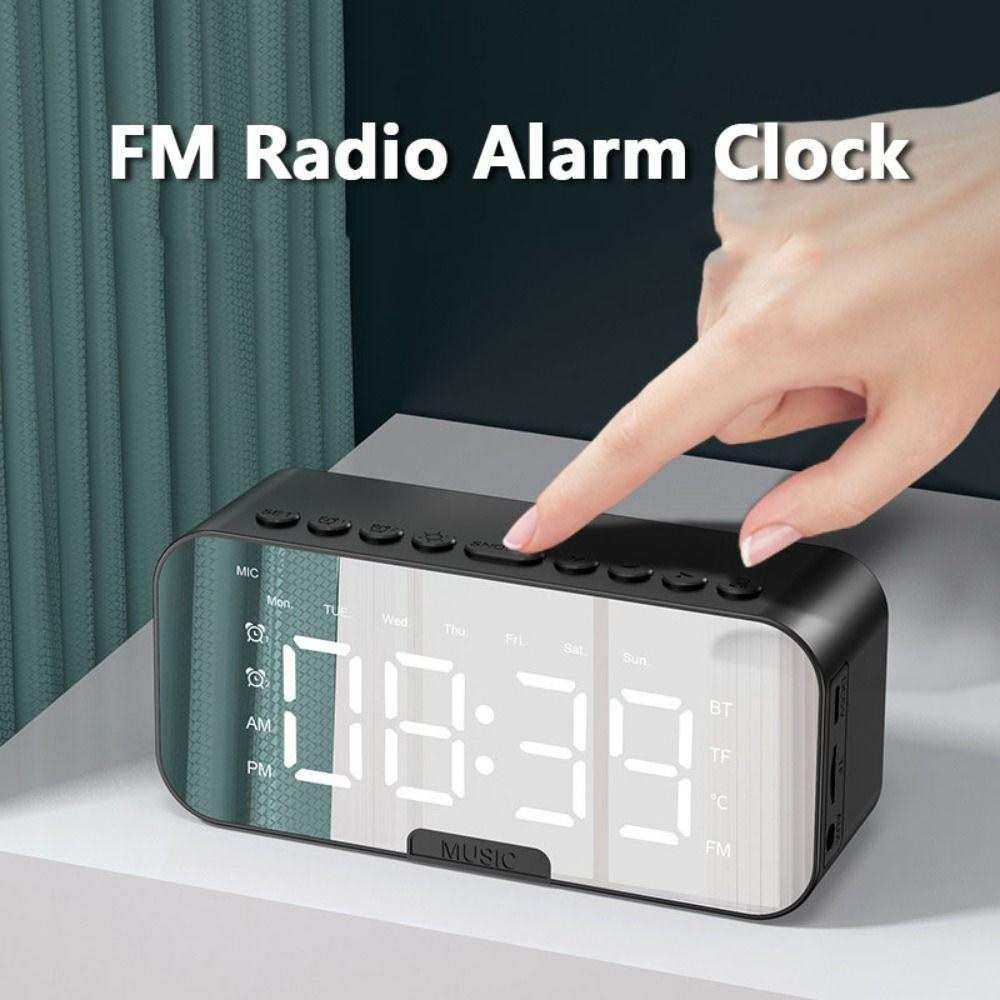 Подарки 5-в-1 FM-радио Будильник Напоминание Таймер сна Маленькие цифровые часы Bluetooth с подставкой-зеркалом Bluetooth-динамик Офис