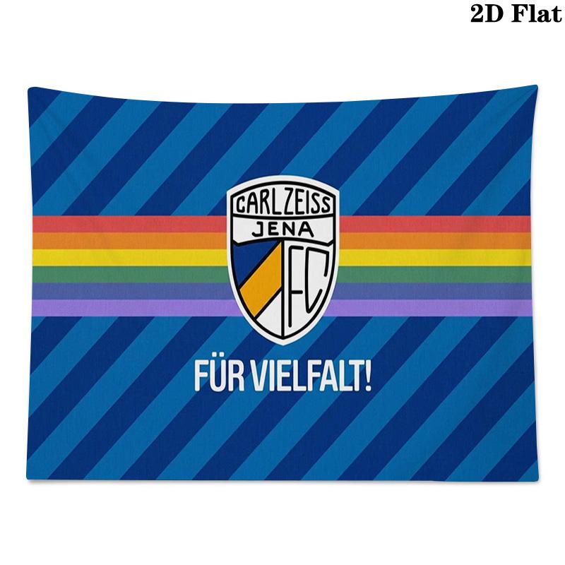 FC Carl Zeiss Jena Wall Tapestry Aesthetic Wall Hanging Printed Fabric Blanket Decorative Tapestries for Bedroom Living Room Home Decor