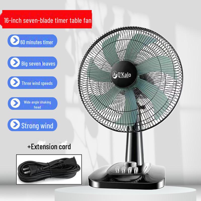 Бесшумный настольный электрический вентилятор: 12/16-дюймовый качающийся настольный вентилятор для дома или общежития