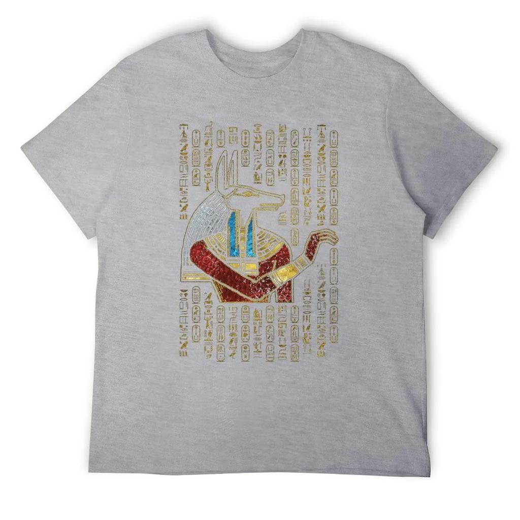 Egyptian Anubis Ornament Classic For Sale T-shirts Funny Graphic T-shirt Crewneck Motion Nerd Leisure Eur Size