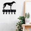 1pc Greyhound Key Holder & Dog Leash Hanger for Wall Mounted Hooks Organizer - Decorative Iron Craft for Home