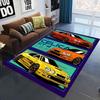 Роскошный ретро ковер с автомобильной тематикой в стиле J-JDM для гостиной, спальни, коврик для пола, стильный ковер для дивана, декор для игровой комнаты, нескользящий коврик для пола