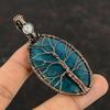 Tree Of Life Neon Apatite Pendant Copper Wire Wrapped Pendant Handmade Unique Pendant Rainbow Moonstone Pendant Gemstone Copper Wire Jewelry