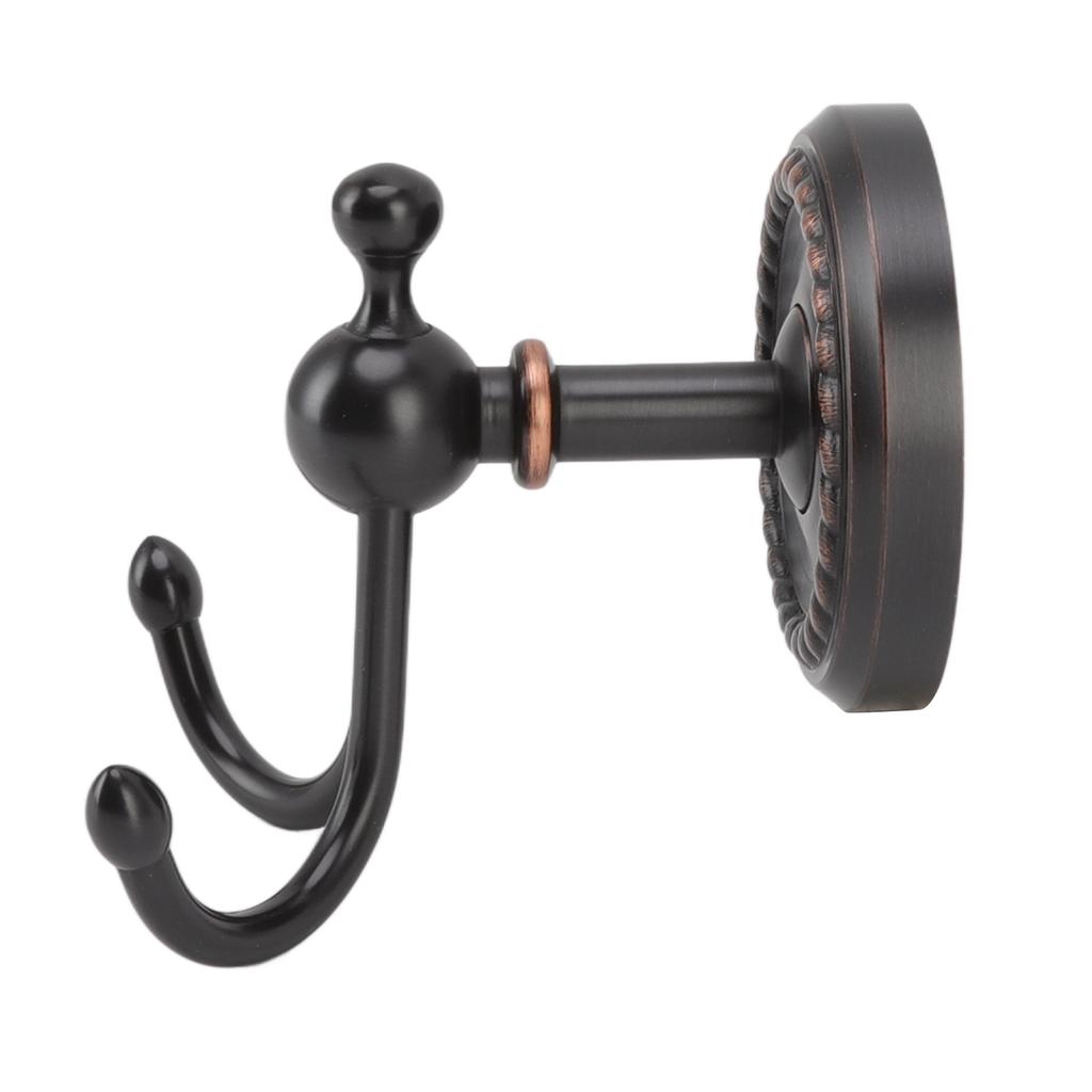 Вешалка для одежды в ванной комнате из черной меди, из нержавеющей стали, с витым узором, крючок для полотенец для дома