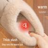 Женские и мужские плюшевые тапочки из хлопка: Теплая, бесшумная, нескользящая обувь на толстой подошве для ношения в помещении и на улице, идеально подходит для осени и зимы.
