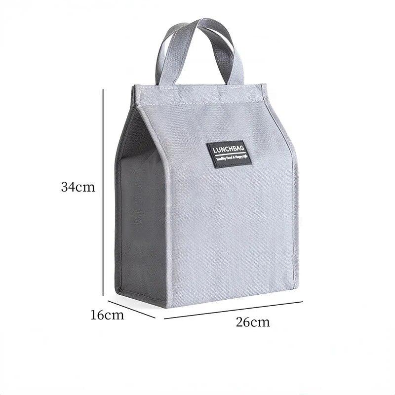 Students Convenient Lunch Box Bags Tote Food Container Bag Oxford Lunch Bags Fresh Cooler Thermal Cooler Pouch for Office