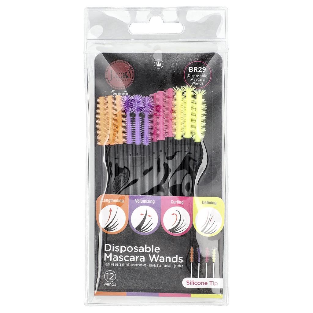 J.Cat Beauty Одноразовые щеточки для туши, BR29, 12 штук