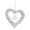 Heart Shaped Wicker Wall Hanging Ornament Party Handmade Crafts Rattan Display Mold Decoration for Household Dormitory