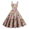 Women's Casual Fashion Print Sexy Off Shoulder Punk Retro Dress Retro Dress Dress