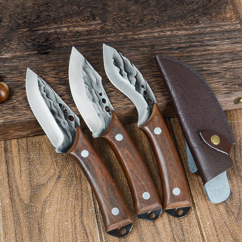 Рыболовный нож из нержавеющей стали, кухонные ножи, ножи для мяса, костей, инструмент для резки фруктов и овощей с чехлом для ножа