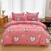 Cute Panda Duvet Cover Twin Queen Size for Kids Girls Boys Room Decor,Gray Grid Bedding Set 3pcs,Cartoon Animals Comforter Cover