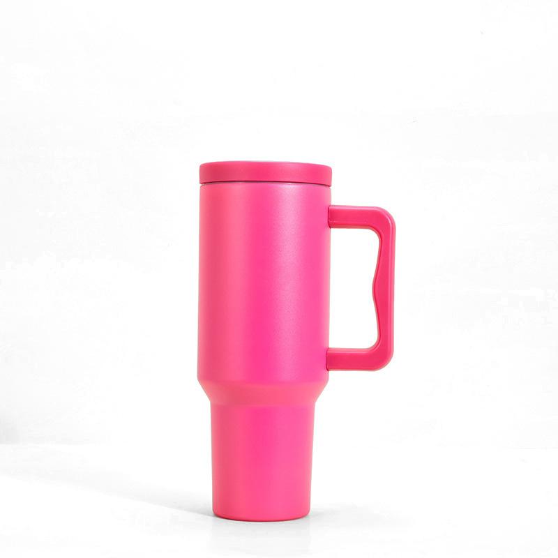 Соломенная кружка Big Mac из нержавеющей стали, большая емкость, 40 унций, кружка для льда, автомобиль с ручкой, автомобильная кружка