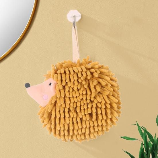 2 шт., полотенца для рук с шариками в виде ежа, сильные впитывающие, быстросохнущие с подвесной веревкой, полотенце для рук из синели из микрофибры