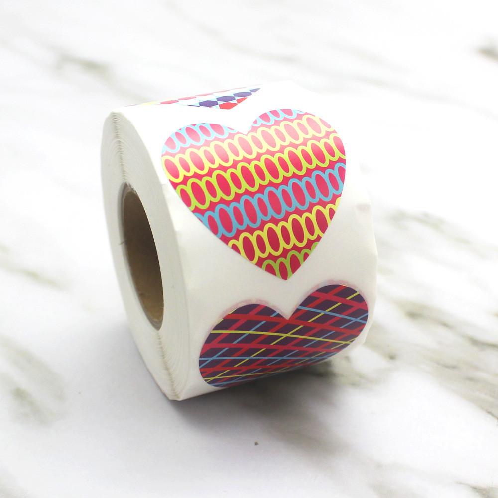 Xh047 Cute And Colorful Heart Shaped Stickers For Creative Party Planning