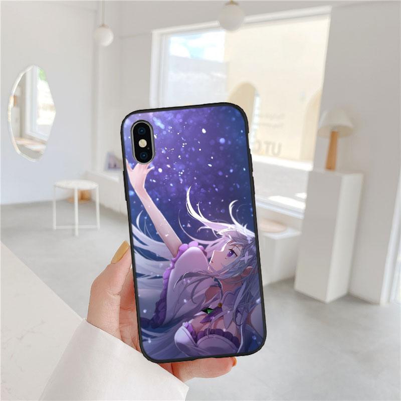CJ48 Emilia Re Zero Ram Rem Soft Shell Phone Case for Redmi Note 8 9 Pro Max 9S 9T 9C NFC 8T 8A 10A A4