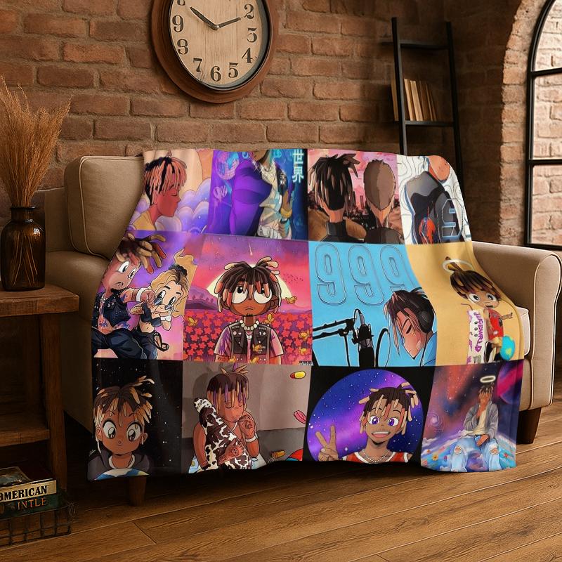 Ретро Juice WRLD 999 Легенда Рэпер Звезда Фланелевое одеяло Мягкое теплое плед для спальни гостиной кровати путешествий кемпинга