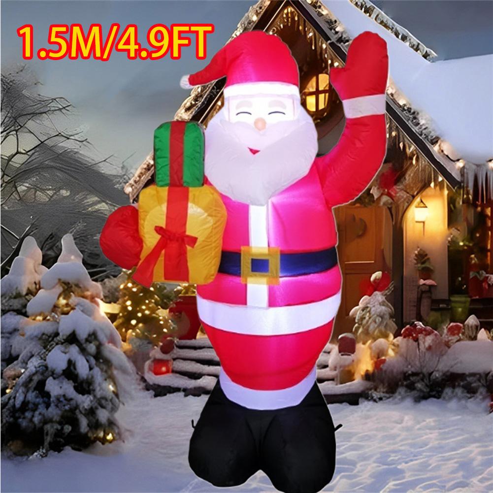 Christmas Decorations Inflatable Model Built-in LED Lights Inflated Toys Ornament Xmas Party New Year Garden Yard Outdoor Decor
