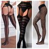 SIMPLEJEWEL 1/2/3pcs Women's Garter Belt Fishnet Tights Stockings High Waisted Suspender Pantyhose