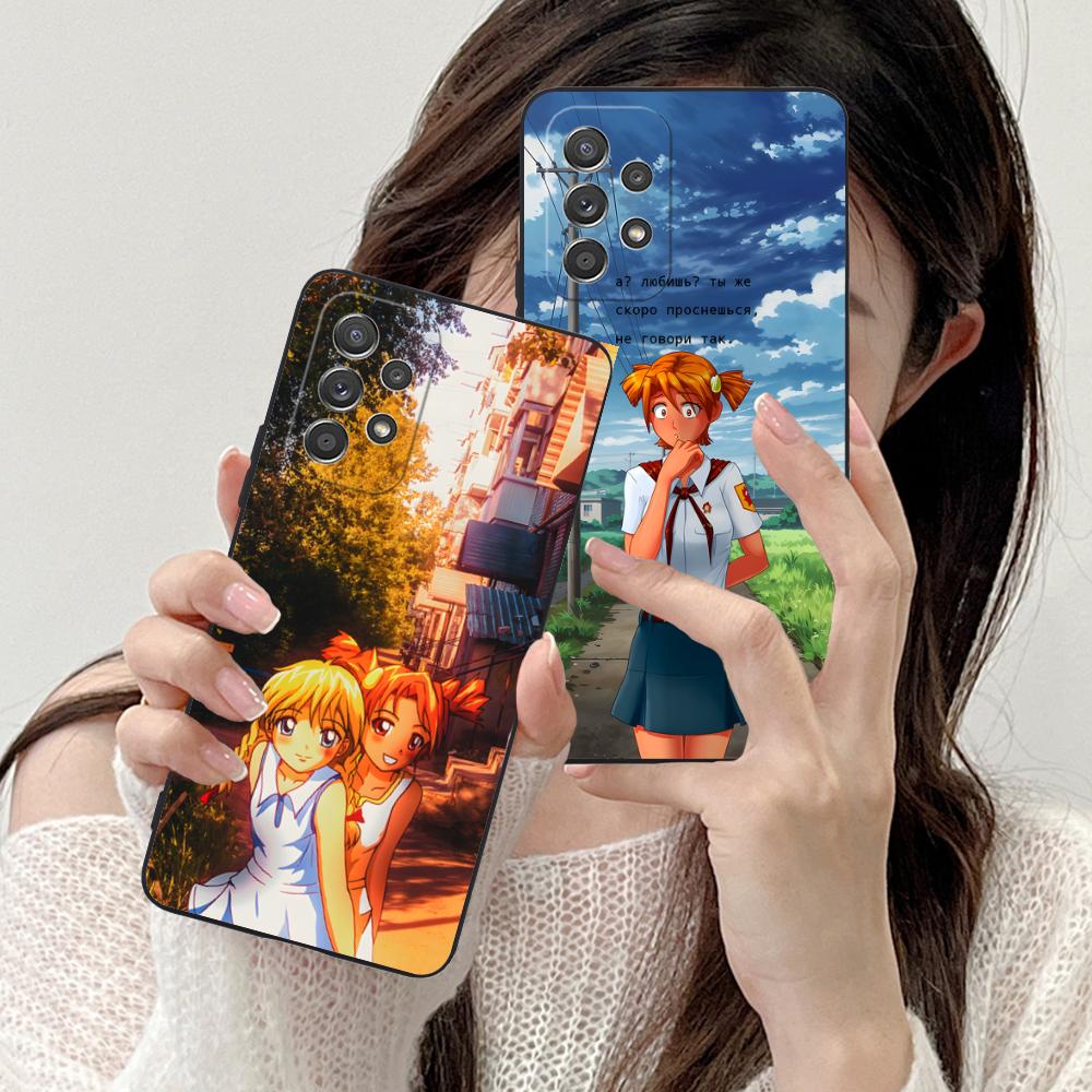 Вечное лето Алиса Матовый чехол для мобильного телефона для Samsung Galaxy M55 54 42 35 34 33 32 23 22 15 14 13 12 F55 5G