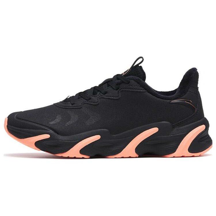 Anta Keep Moving Fleece Lined Casual Soft Sole Cushioning Slip Resistant Abrasion Resistant Breathable Thermal Low top 122245523-3