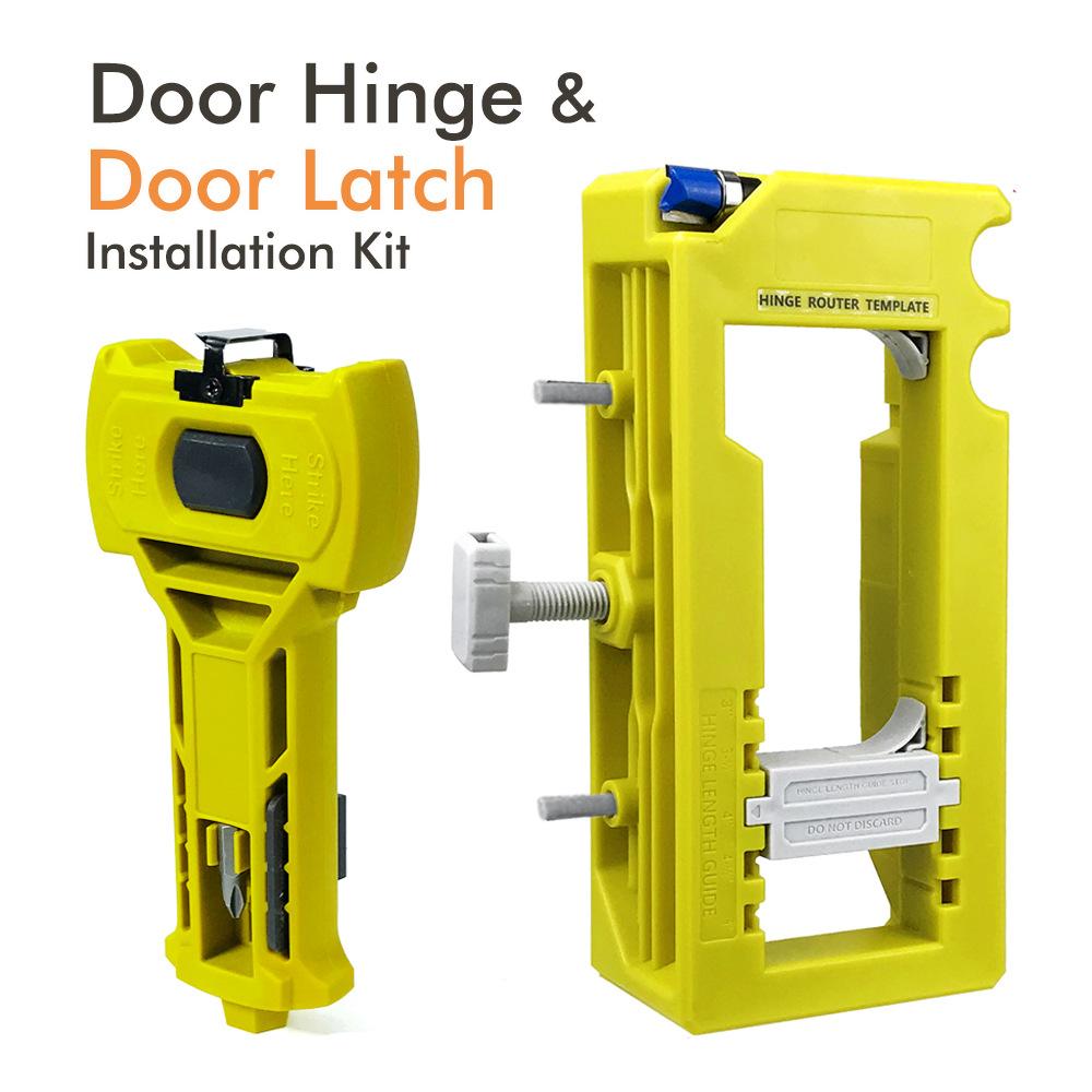 Door Hinge and Latch Installation Kit, Hinge Mortise Template for Precise Chiseling and Scoring