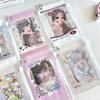 1Pc Kawaii INS Candy Bunny Dog Transparent Zipper Bag Girl Backpack Keychain Kpop 3 Inch Photo Card Display Storage Cute Pendant