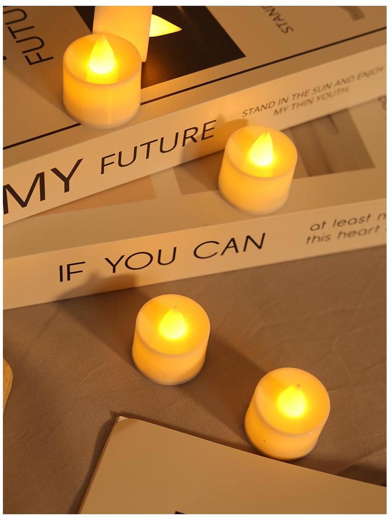 Electronic Candle Lights for Romantic Ambiance: Ideal for Proposals, Birthdays, and Confessions or as Buddhist Blessing Candles.