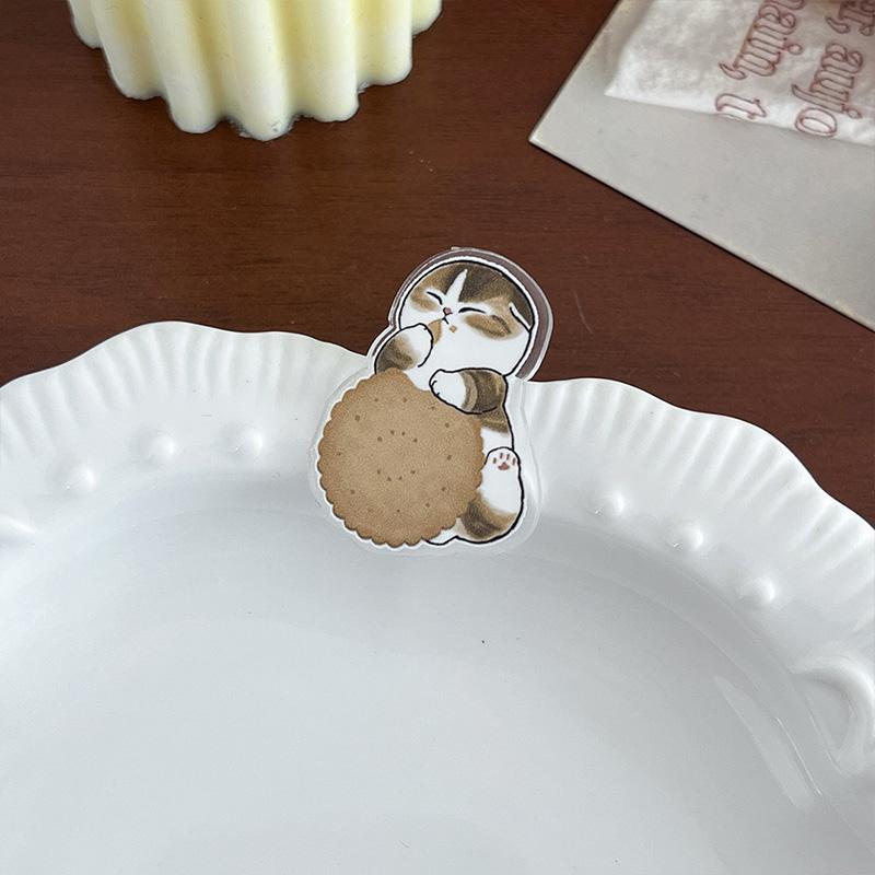 1 шт. Акриловая изысканная булавка для сумки, Маленький значок, Мультяшная брошь с кошкой