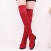 Winter Over The Knee Women Boots 2024 New Female Thigh High Flats Boots Pointed Toe Stretch Fabrics Botas Size 43 Women Shoes