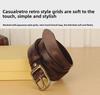 Men's Retro Copper Buckle Genuine Leather Belt - Simple Fashion Pin Style