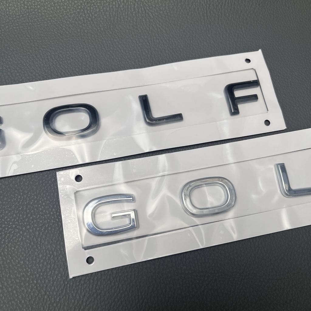 2026 Hot For VOLKSWAGEN VW For VW Golf 8 Rline Rear Vehicle Logo Post Character Mark English Letter Golf Logo Silver