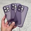 Матовый полупрозрачный противоударный чехол из ТПУ для Iphone 14 13 12 11 Pro Max 14plus прозрачный матовый защитный чехол со стеклом объектива