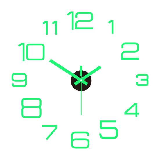 Luminous Wall Clock Silent Movement Easy-to-read Simple Installation Decorative DIY Wall Clock for Living Room Bedroom