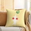 PPikmin CUTE Cartoon Cushion Cover Silky Short Plush Invisible Zipper Dustproof Sofa Pillow Case For Home Decor