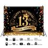 13th Birthday Partys Decoration Backgound Surprise Colorful Glitter Balloon Child Gift Banner Family Photography Props Backdrop
