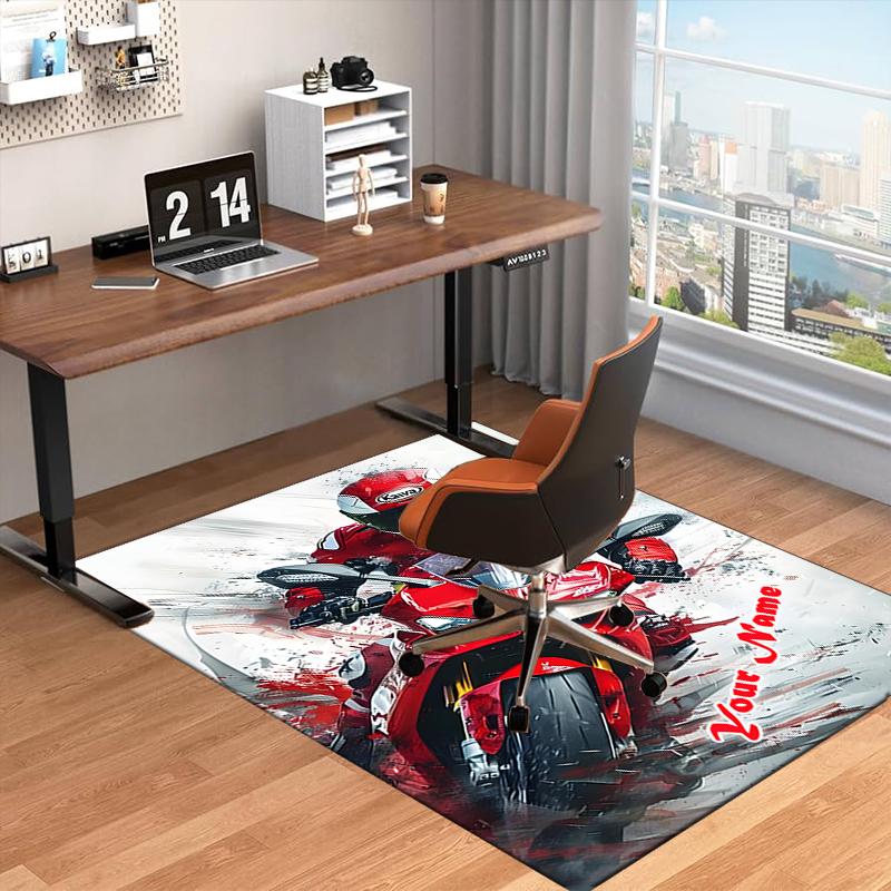1PC Custom Name Spirit: Style Theme Floor Mat Ideal for Living Room, Game Rooms, Office, Bedroom,Floor Mat Playful Design