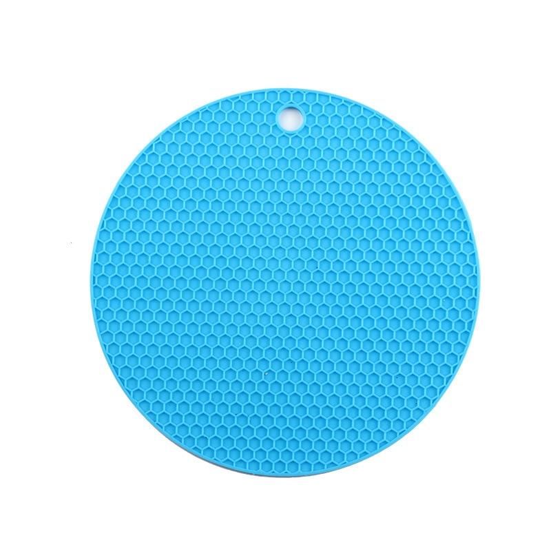 Round Insulation Silicone Mat Non-Slip Heat-Resistant Anti-Scalding Honeycomb Microwave Oven Mat Pot Holder Thicken Coasters